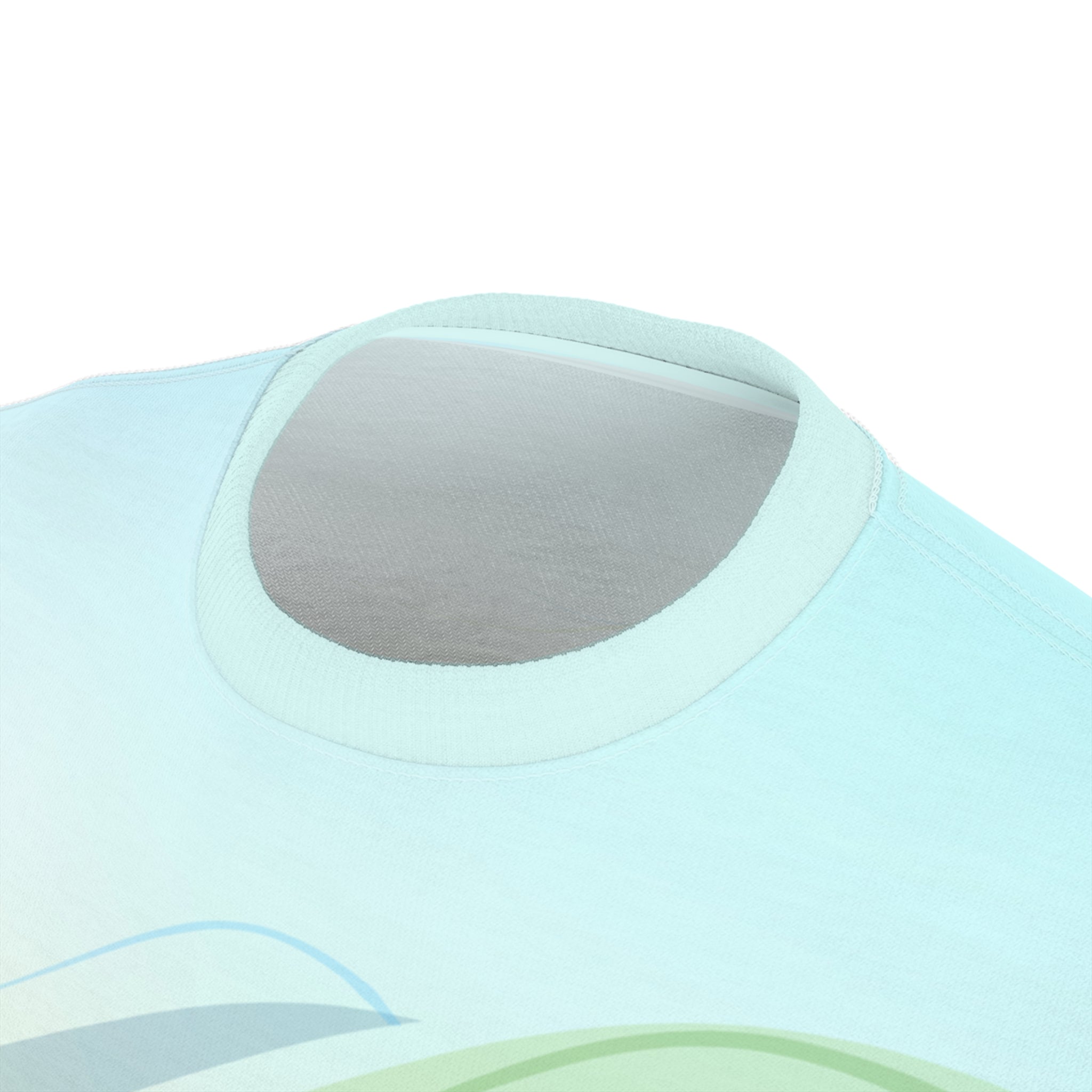 All-over print Pickleball Summer Breeze Tee in green leaf wave design, moisture-wicking unisex T-shirt by Printify.