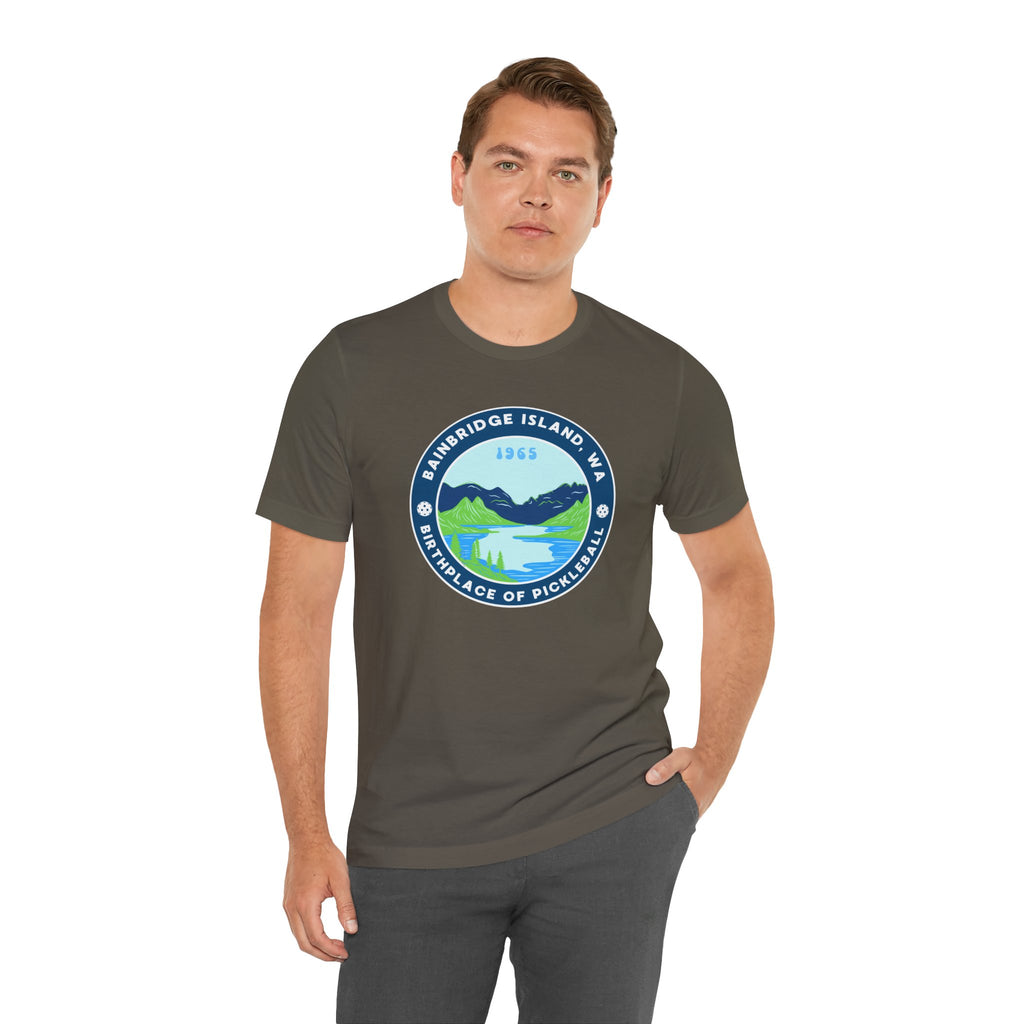 Bainbridge Island Pickleball Tee — Birthplace of Pickleball 1965 Unisex T-Shirt-PeaMac Tees
