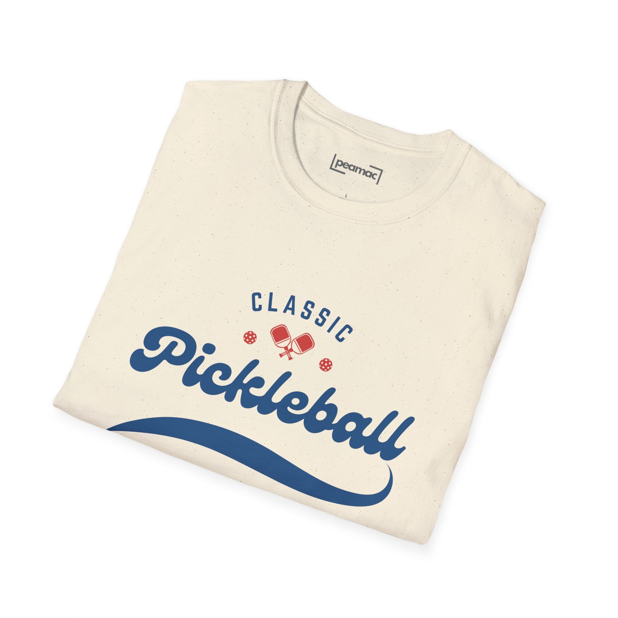 Unisex Classic Red And Blue Retro Pickleball T-Shirt | Relaxed Fit, Soft & Comfy Tee | Lightweight Activewear | Player Gift