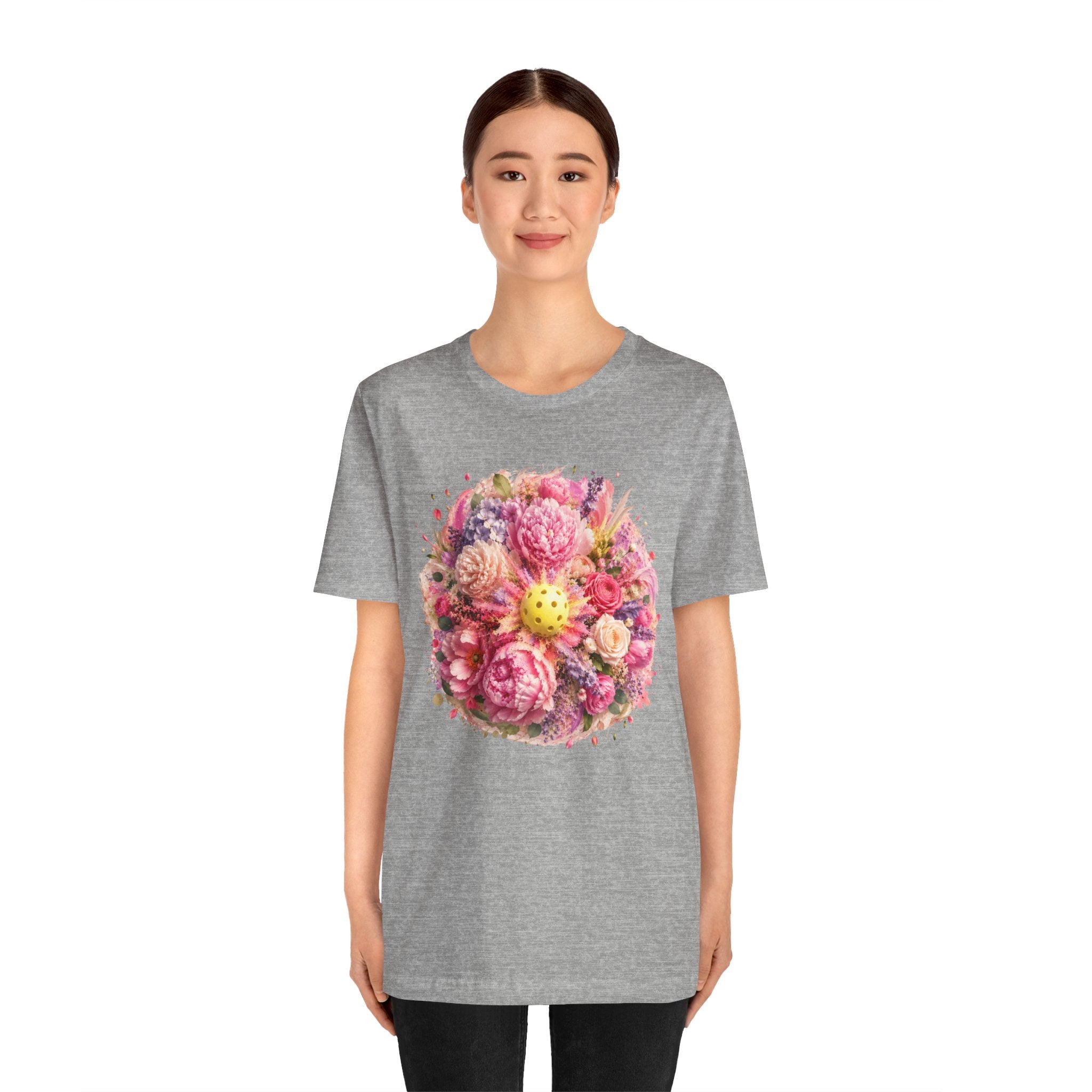 Peony Pickleball Tee — Premium Cotton Unisex T-Shirt