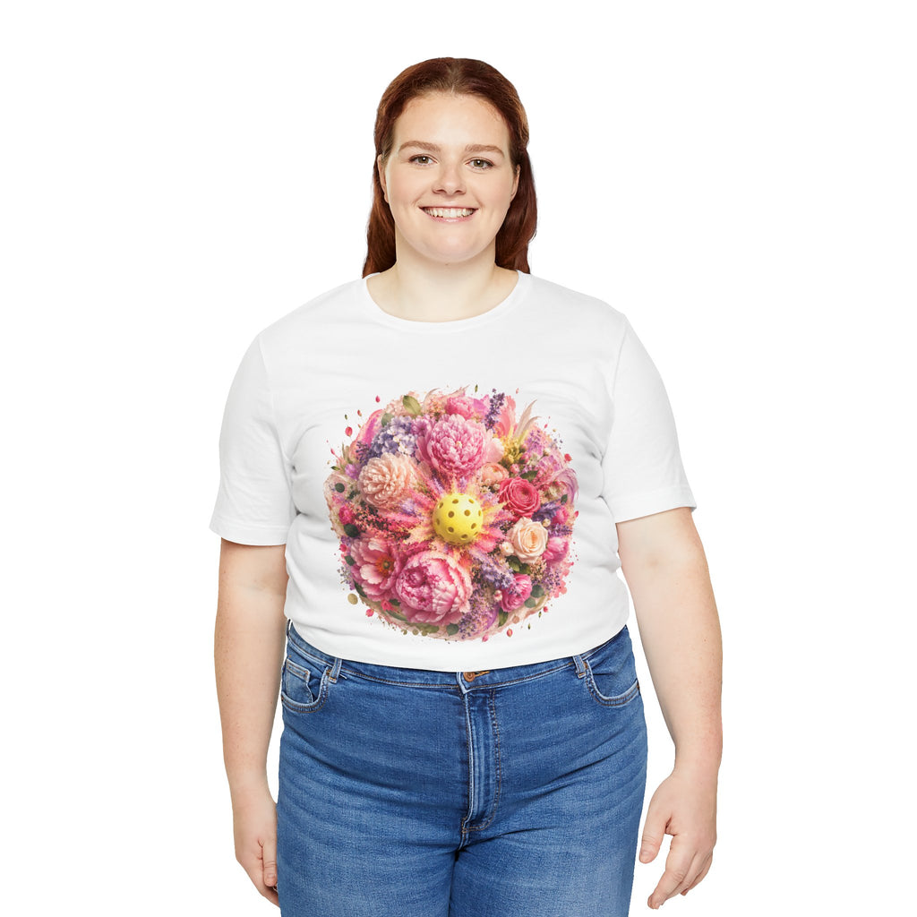 Peony Pickleball Tee — Premium Cotton Unisex T-Shirt