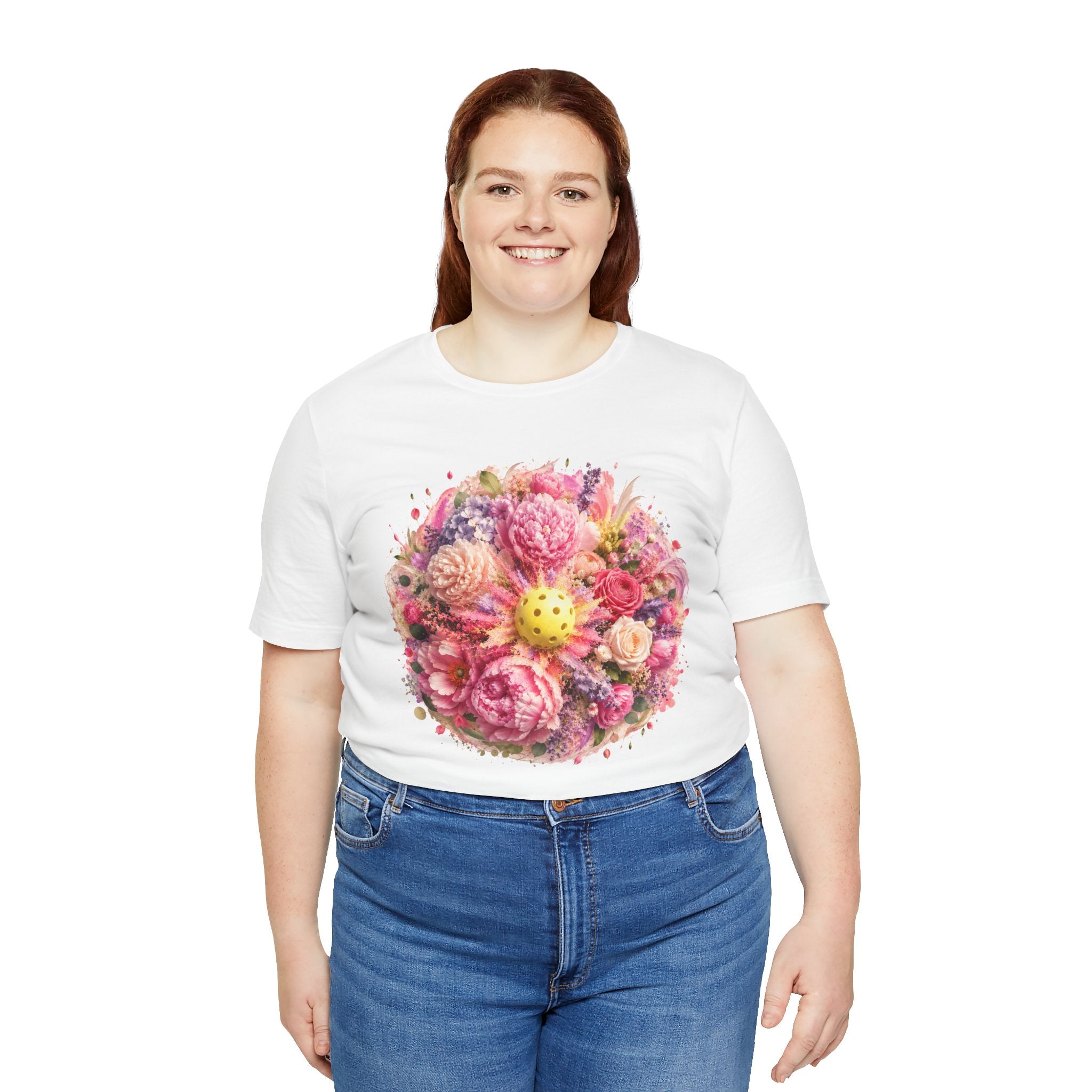Peony Pickleball Tee — Premium Cotton Unisex T-Shirt