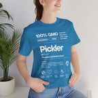Women's Pickler Funny Definitions T-Shirt with white text, lightweight activewear perfect for pickleball enthusiasts.