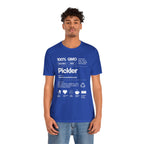 Men's Pickler Funny Definitions T-Shirt by Printify featuring white text and lightweight activewear fabric for pickleball enthusiasts.