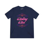 Pink Dinking Diva pickleball T-shirt by PeaMac Pickleball Tees featuring a stylish filigree design, athletic fit, and comfortable fabric.