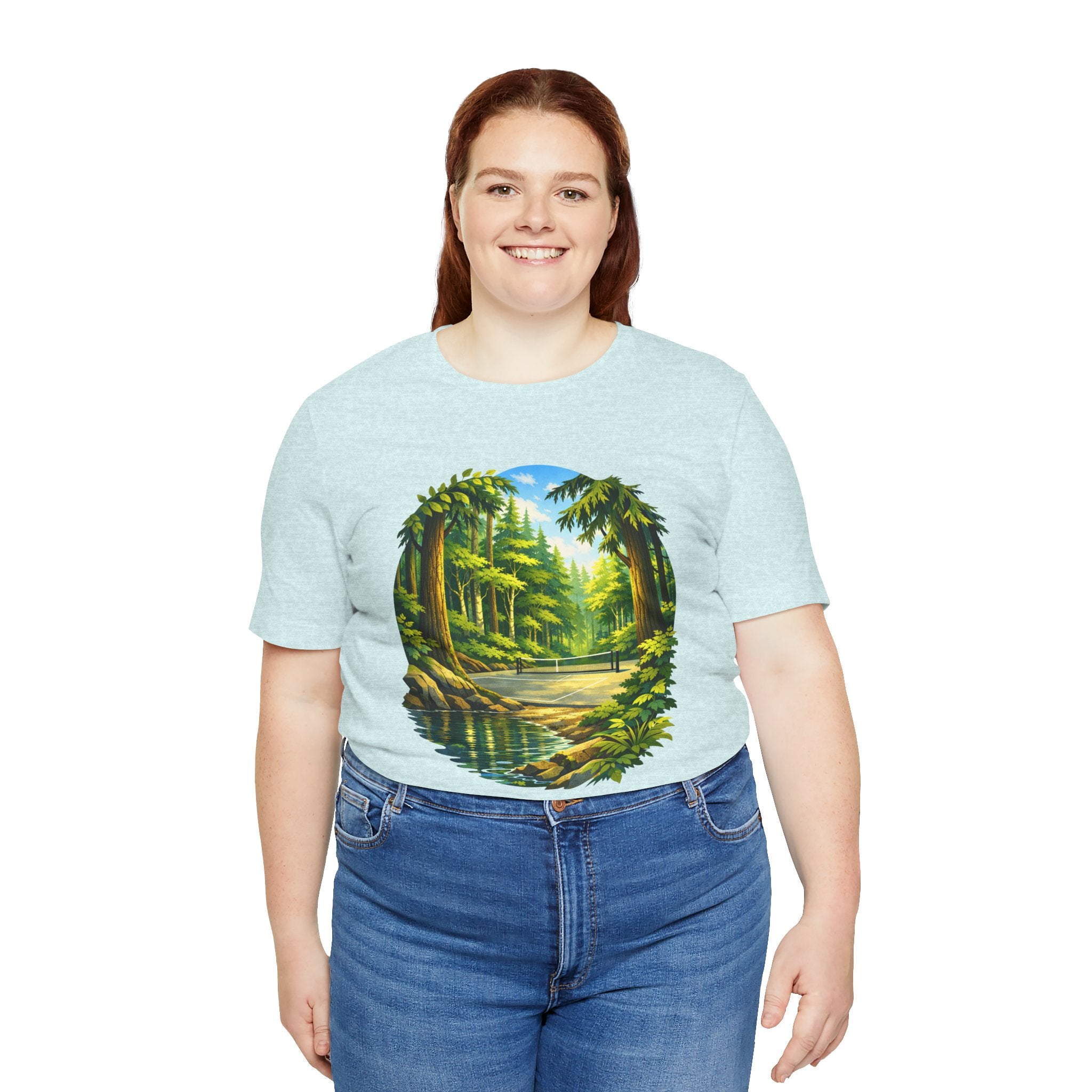 Hidden Forest Pickleball T-Shirt, Bainbridge Island tribute, unisex tee featuring a nature-inspired design by Printify.