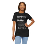 Women's Pickler Funny Definitions T-Shirt by Printify featuring white text, lightweight activewear perfect for pickleball enthusiasts.