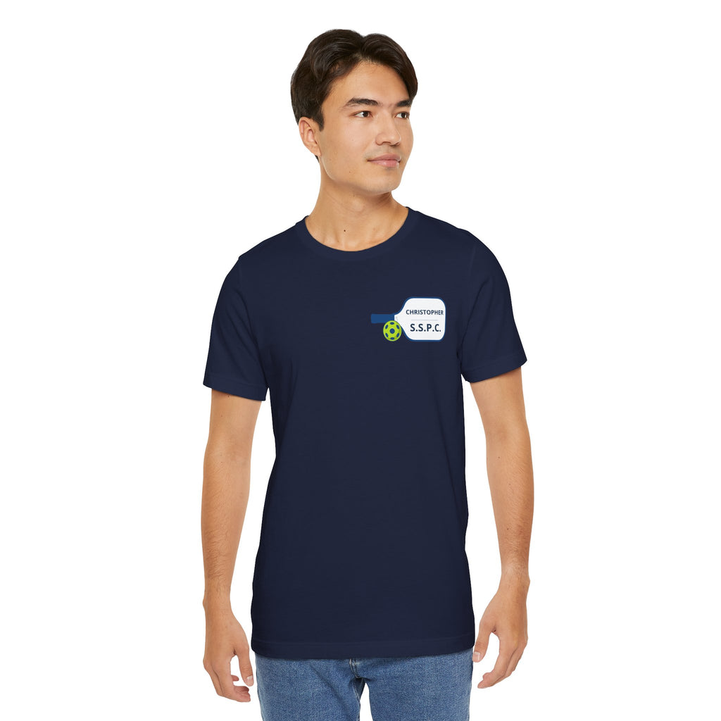 Personalized Pickleball Tee — Custom Name & Club on the Paddle Graphic Design-PeaMac Tees