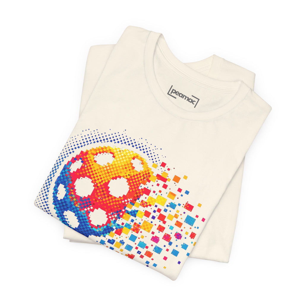 Matrix Burst Pickleball Tee by Printify featuring retro court graphic on a stylish T-shirt.