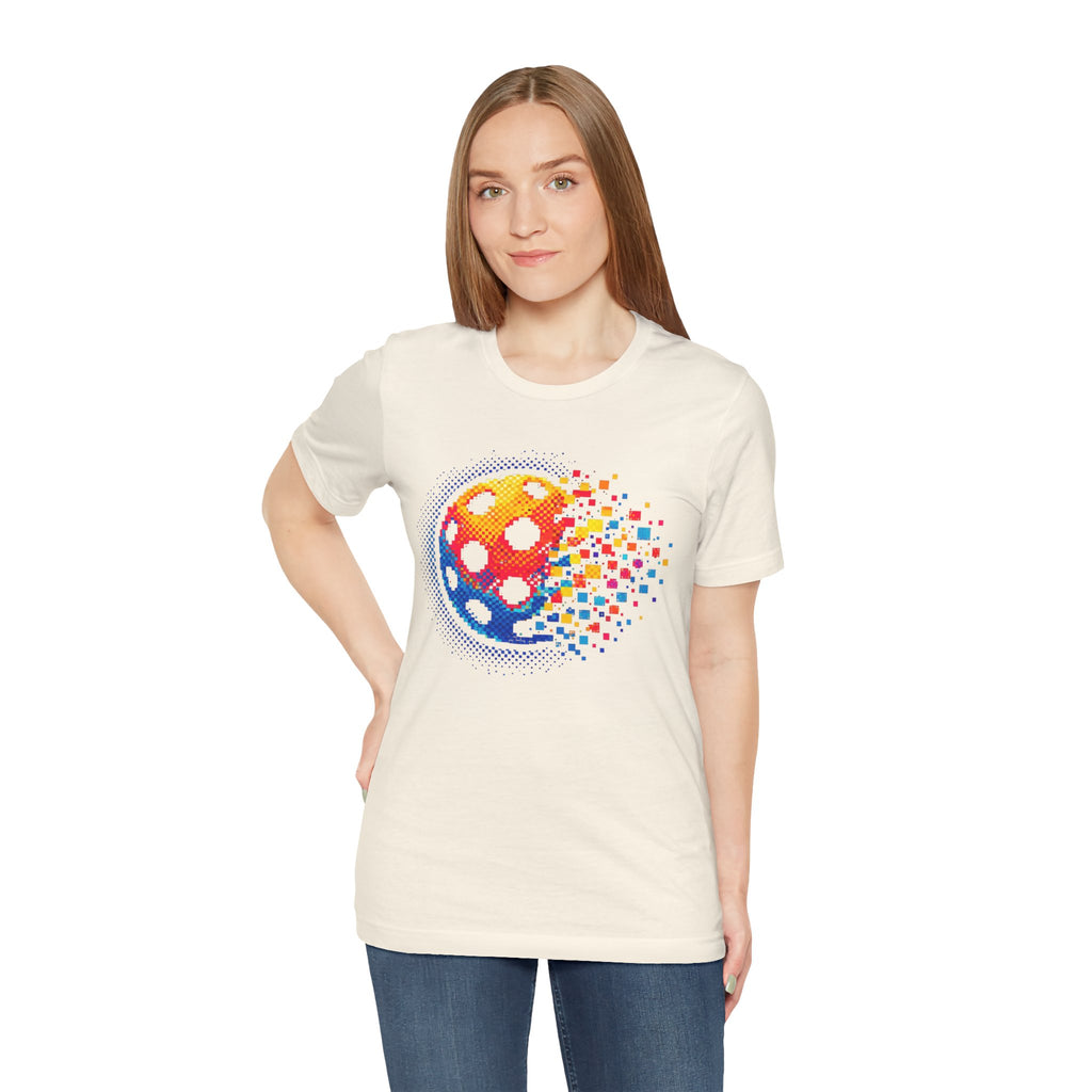 Pixelated Pickleball Tee — Retro Court Graphic T-Shirt-PeaMac Tees