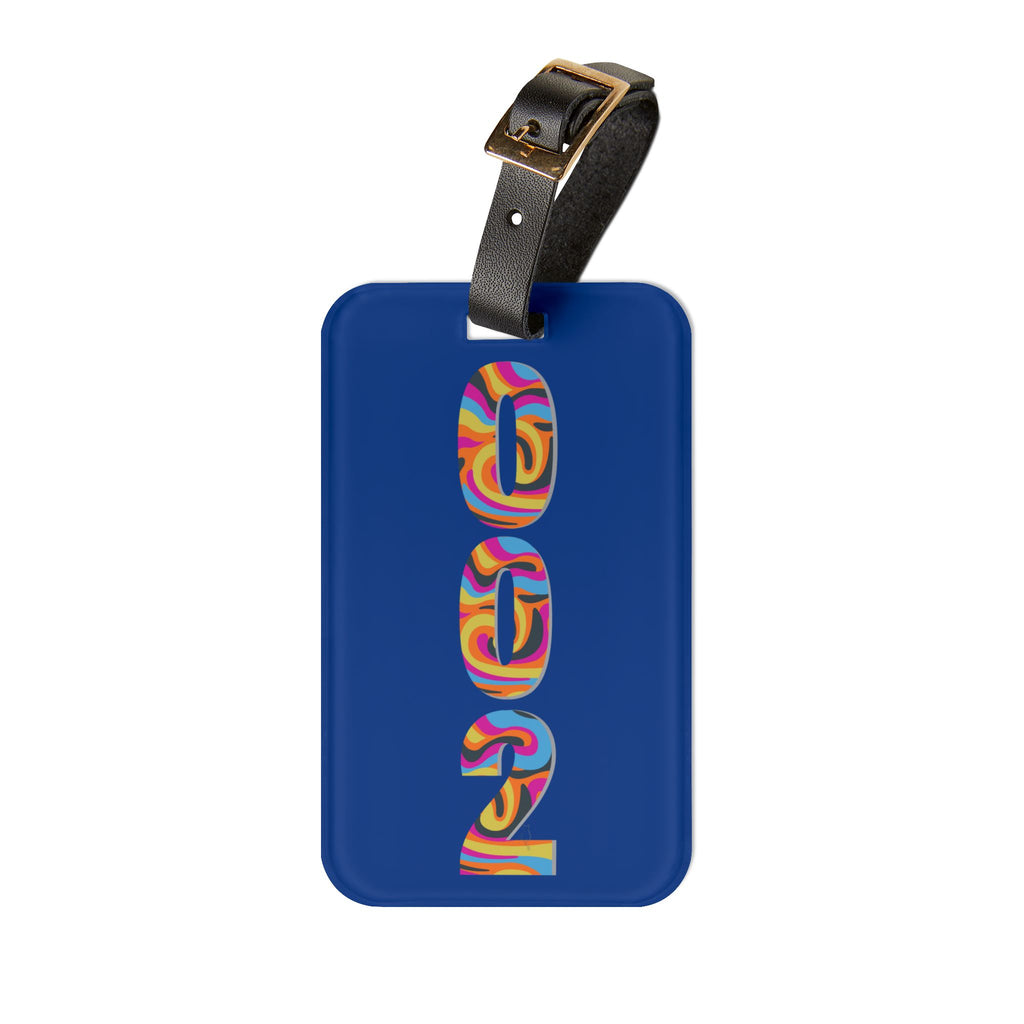 Pickleball court ID luggage tag by Printify, durable accessory with bold pickleball court design and secure strap attachment.