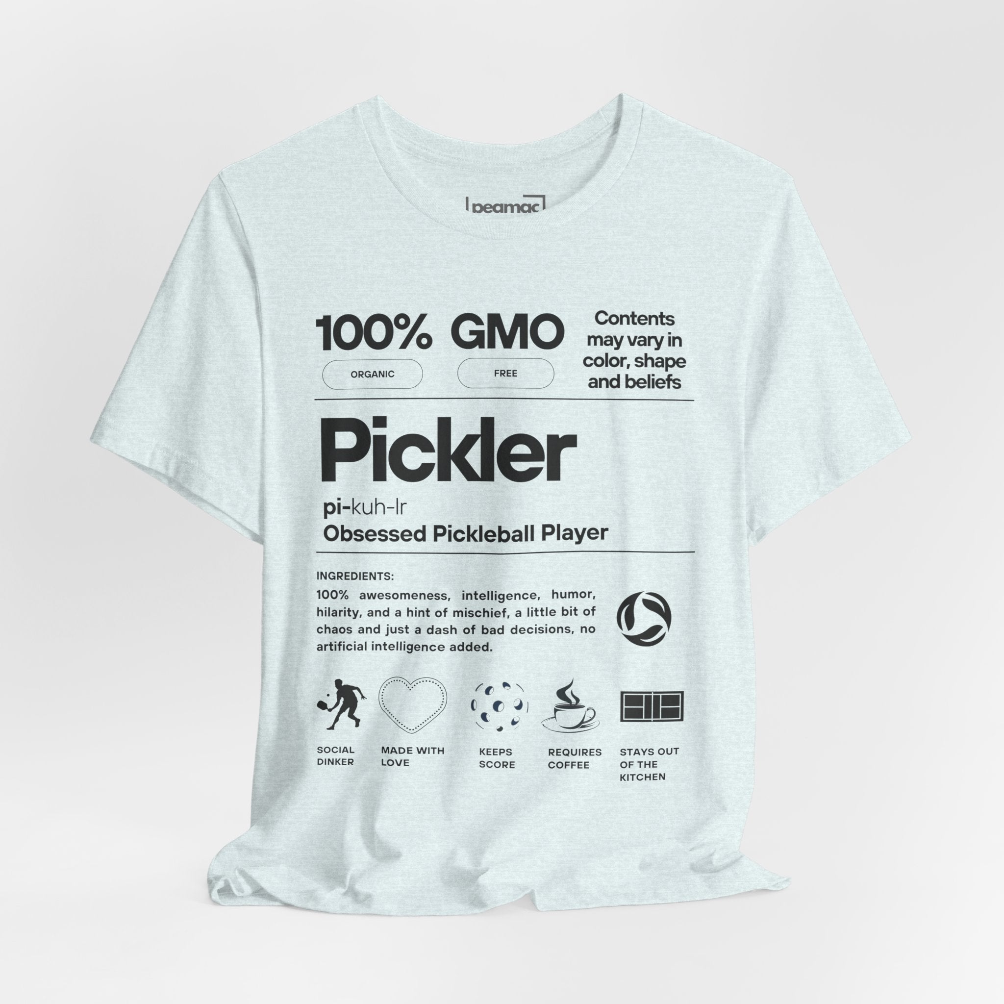 Men's black Pickler Funny Definitions T-Shirt with pickleball-themed text, lightweight activewear by Printify, casual and comfortable.