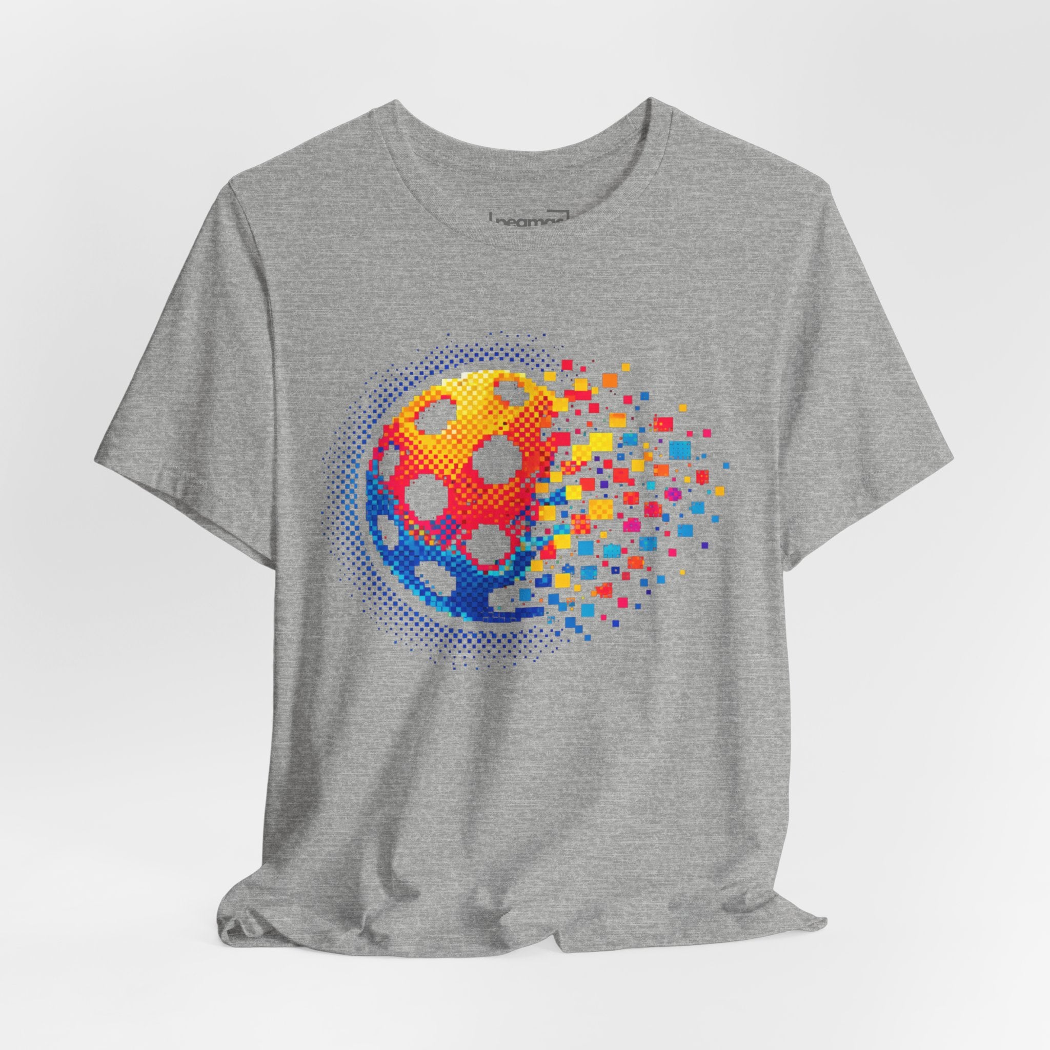 Matrix Burst Pickleball Tee by Printify featuring a retro court graphic on a casual T-shirt, ideal for pickleball enthusiasts.