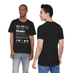 Men's Pickler Funny Definitions T-shirt with white text, lightweight activewear, designed for pickleball enthusiasts by Printify.