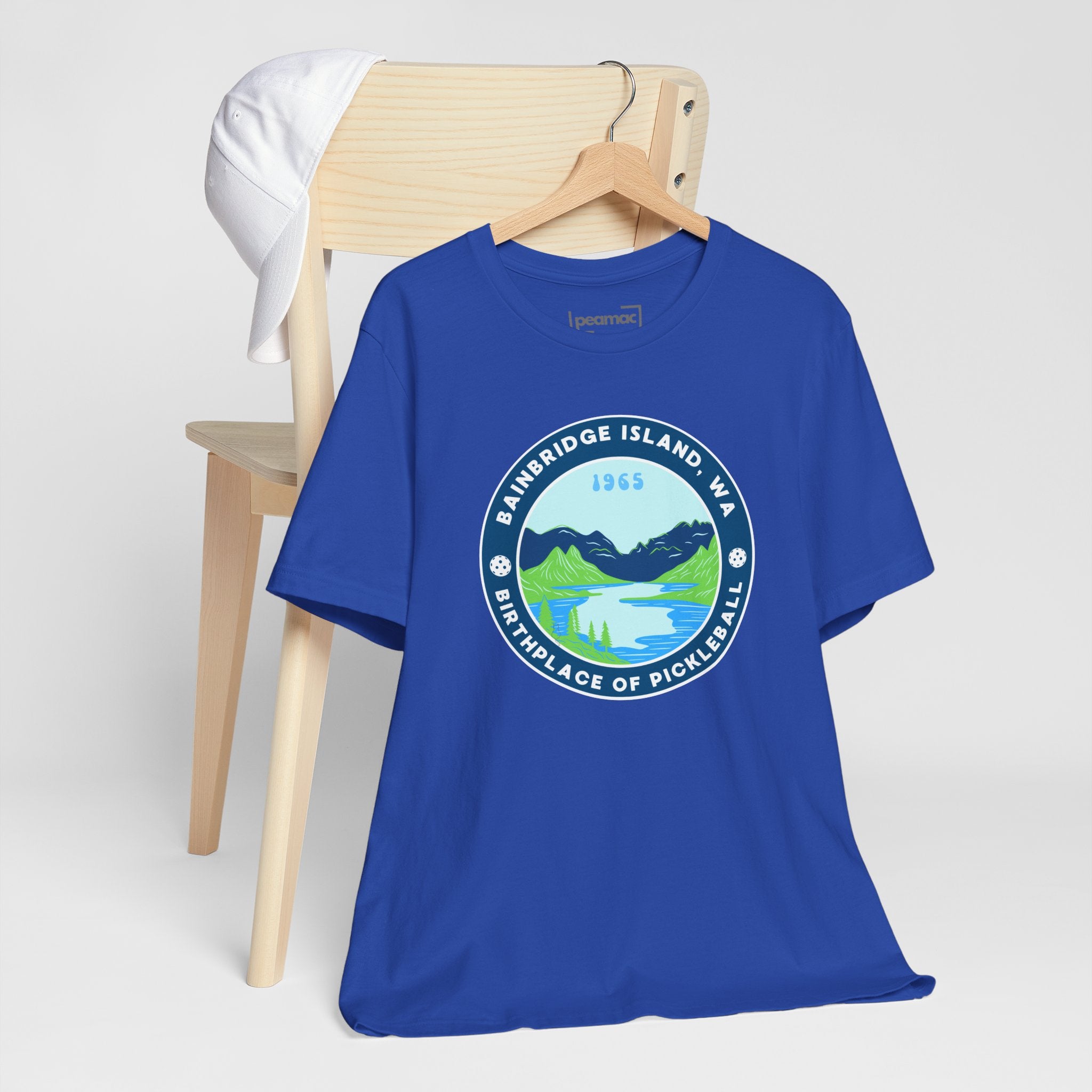 Bainbridge Island Pickleball Tee — Birthplace of Pickleball 1965 Unisex T-Shirt-PeaMac Tees