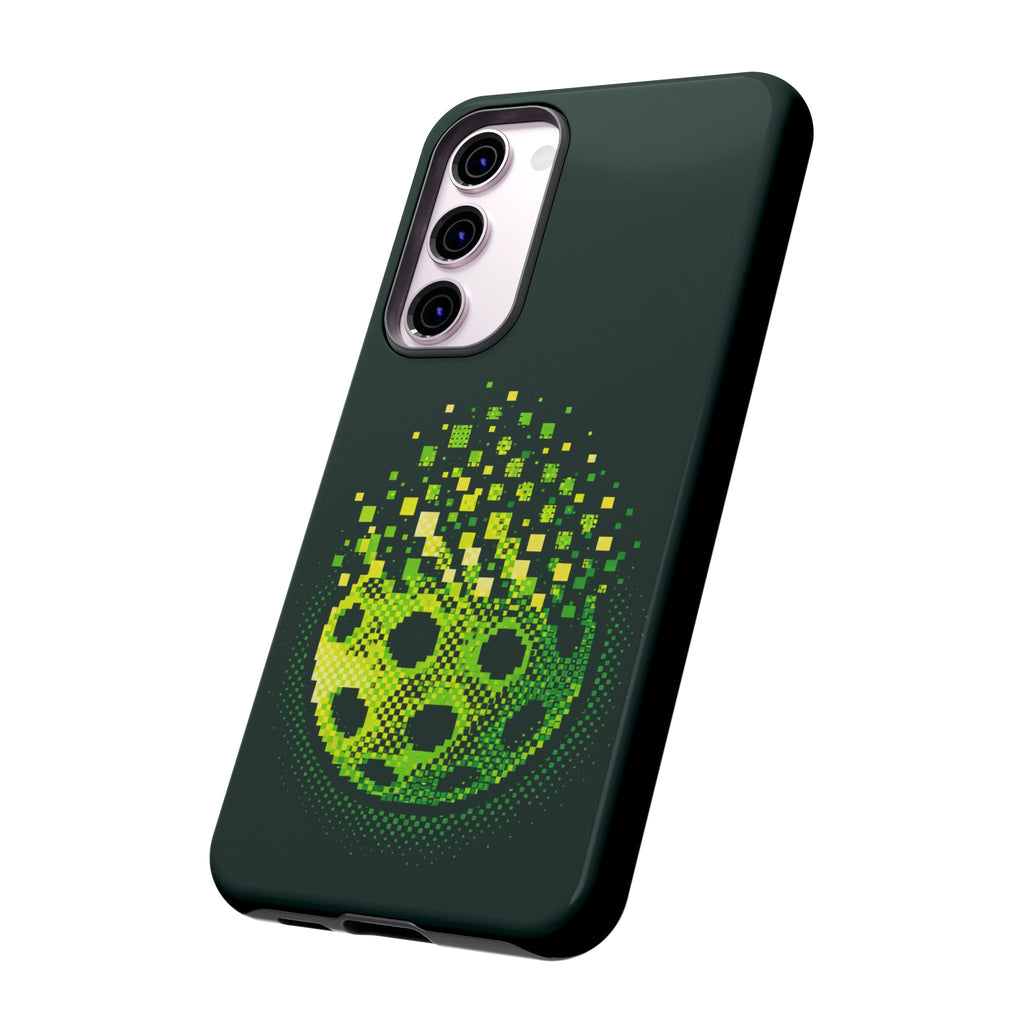 Pixelated Pickleball Electric Green Phone Case —  Compatible with iPhone, Samsung & Google Pixel-PeaMac Tees