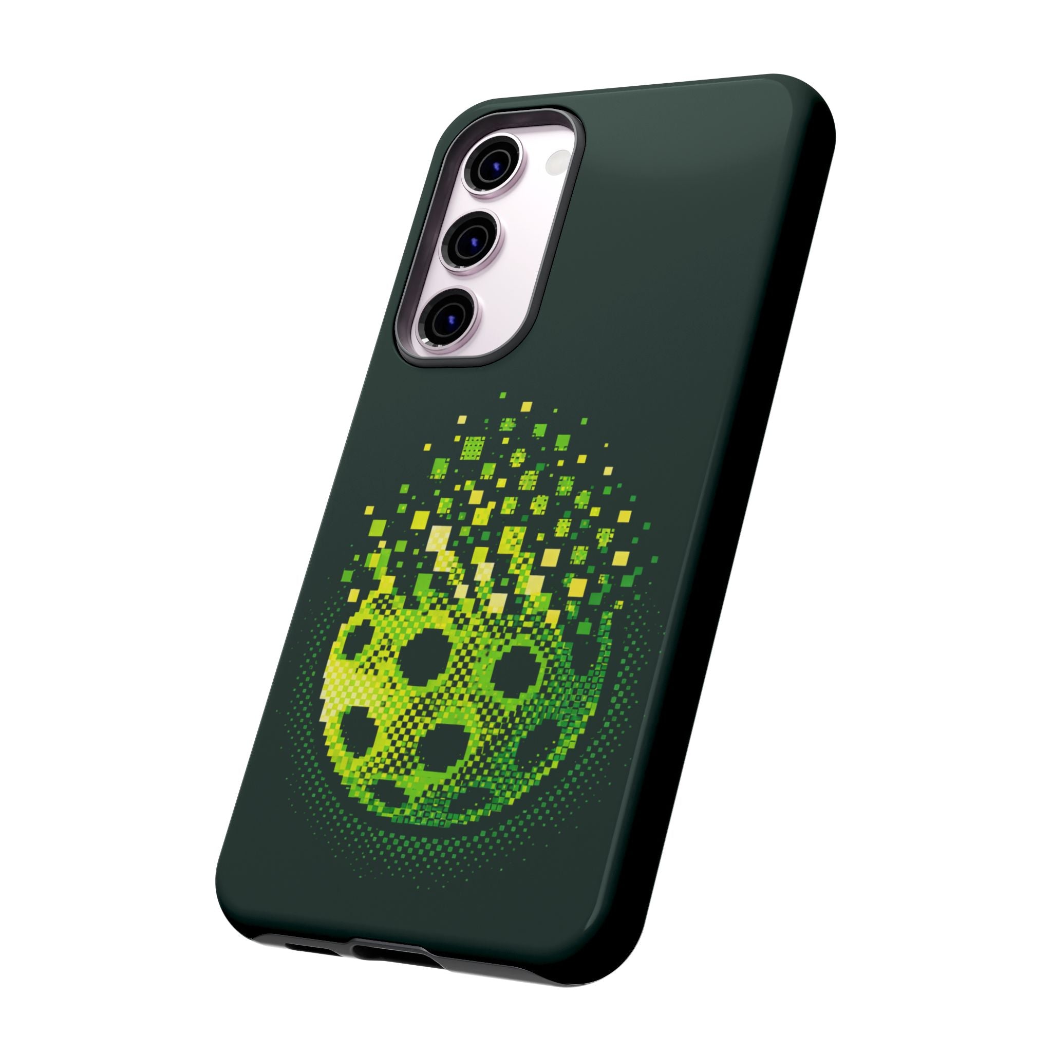 Pixelated Pickleball Electric Green Phone Case —  Compatible with iPhone, Samsung & Google Pixel-PeaMac Tees