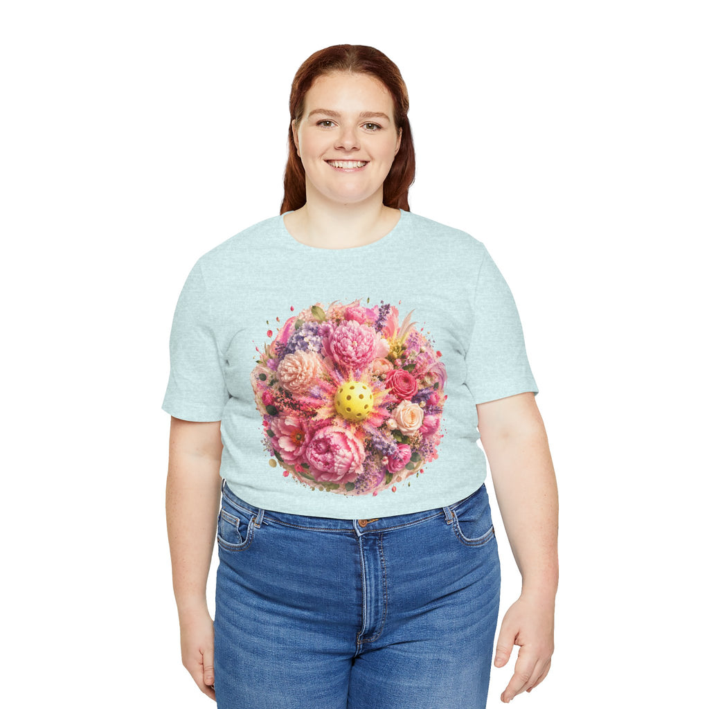Peony Pickleball Tee — Premium Cotton Unisex T-Shirt