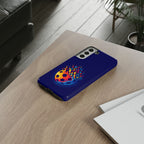 Printify Matrix Burst Pickleball phone case for iPhone, Samsung, and Pixel showcasing colorful pickleball design on durable plastic.