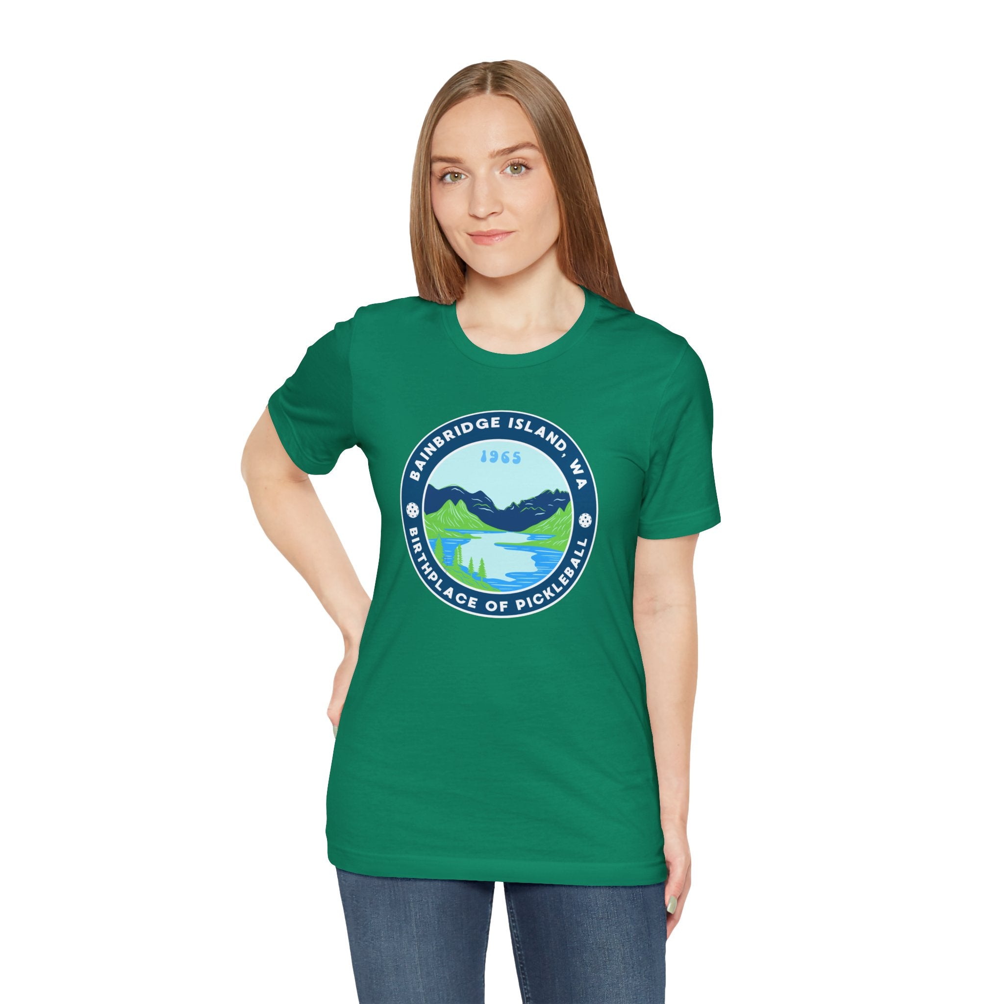 Bainbridge Island Pickleball Tee — Birthplace of Pickleball 1965 Unisex T-Shirt-PeaMac Tees
