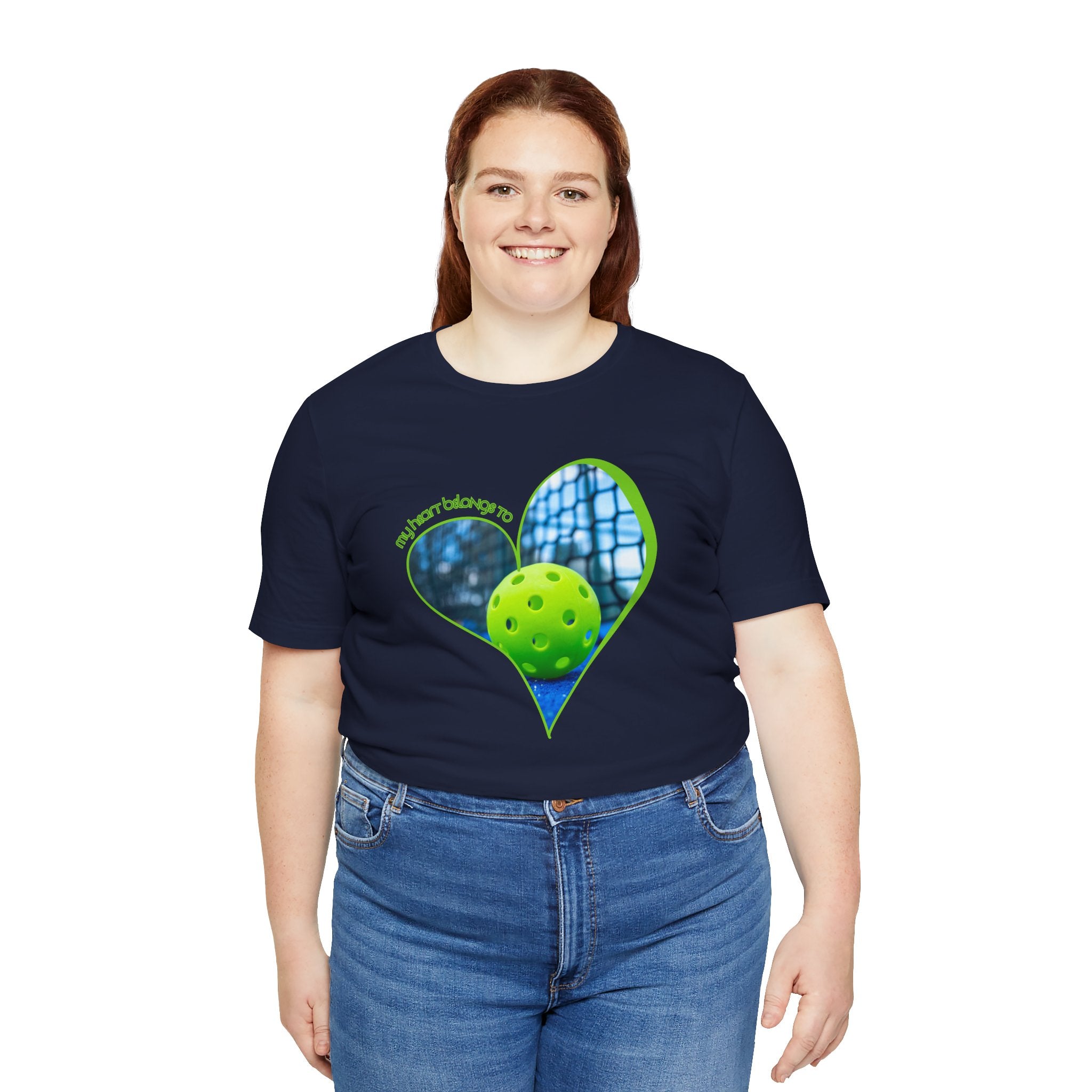My Heart Belongs to Pickleball T-shirt by Printify, featuring a casual fit and pickleball-themed design for players and fans.