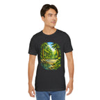 Unisex Hidden Forest Pickleball T-Shirt with Bainbridge Island tribute design, featuring a casual fit and forest-themed print.