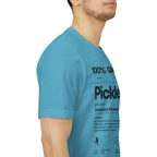Men's black Pickler Funny Definitions T-Shirt featuring pickleball-themed text, lightweight activewear from Printify.