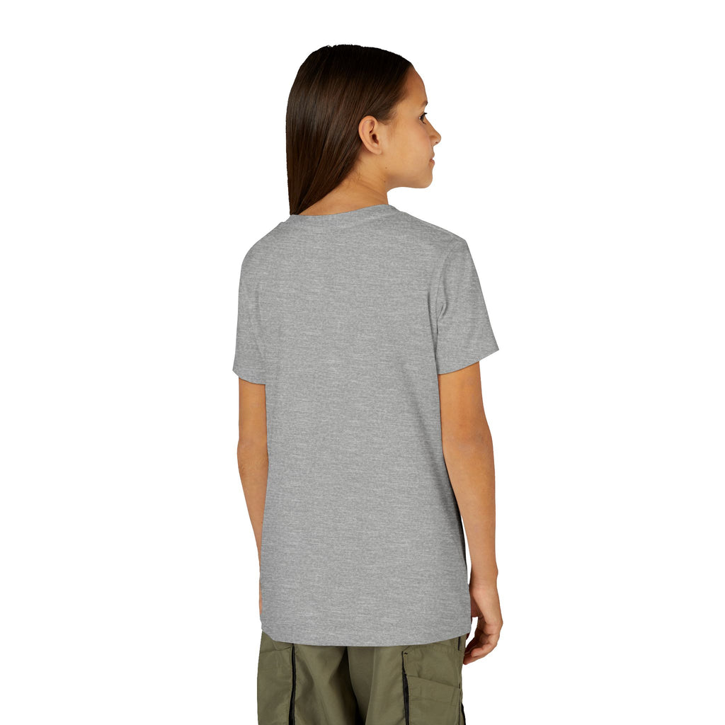 Kids' Youth Pickleball Tee by Printify featuring a heartbeat and "Let's Play Pickleball" design, casual kids' clothing.