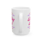 Dinking Diva Pickleball Mug - Pink Filigree Ceramic Coffee Cup - 11oz and 15oz - Image 6 - PeaMacTees