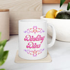 Dinking Diva Pickleball Mug - Pink Filigree Ceramic Coffee Cup - 11oz and 15oz - Image 8 - PeaMacTees
