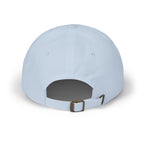 Embroidered Dinking Diva Pickleball Baseball Cap, Leather and Brass Closure - Light Blue - Back - PeaMacTees