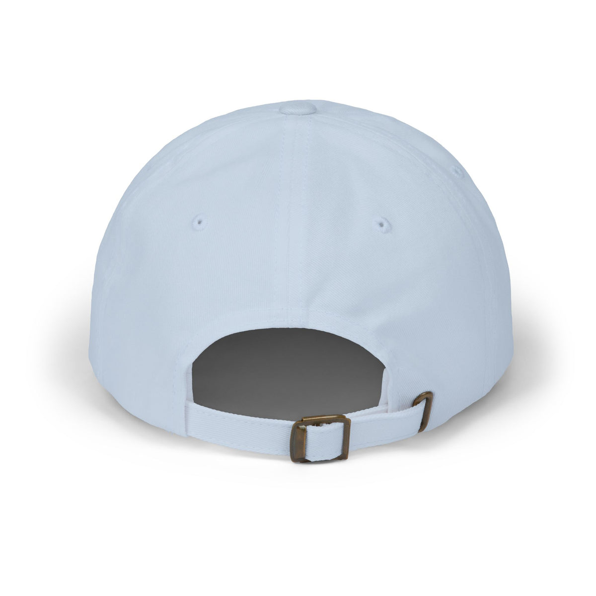 Embroidered Dinking Diva Pickleball Baseball Cap, Leather and Brass Closure - Light Blue - Back - PeaMacTees