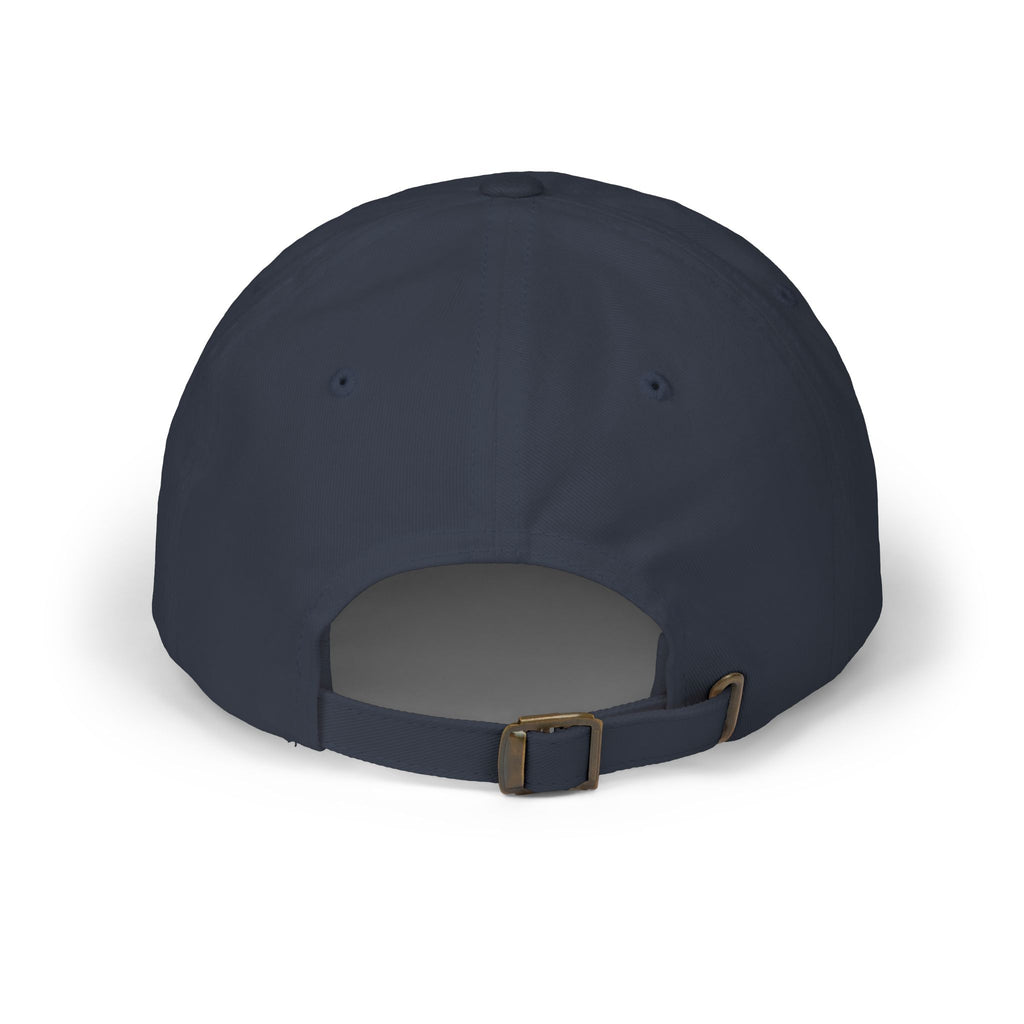 Embroidered Dinking Diva Pickleball Baseball Cap, Leather and Brass Closure - Navy - Back - PeaMacTees
