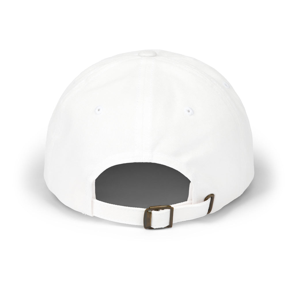 Embroidered Dinking Diva Pickleball Baseball Cap, Leather and Brass Closure - White - Back - PeaMacTees