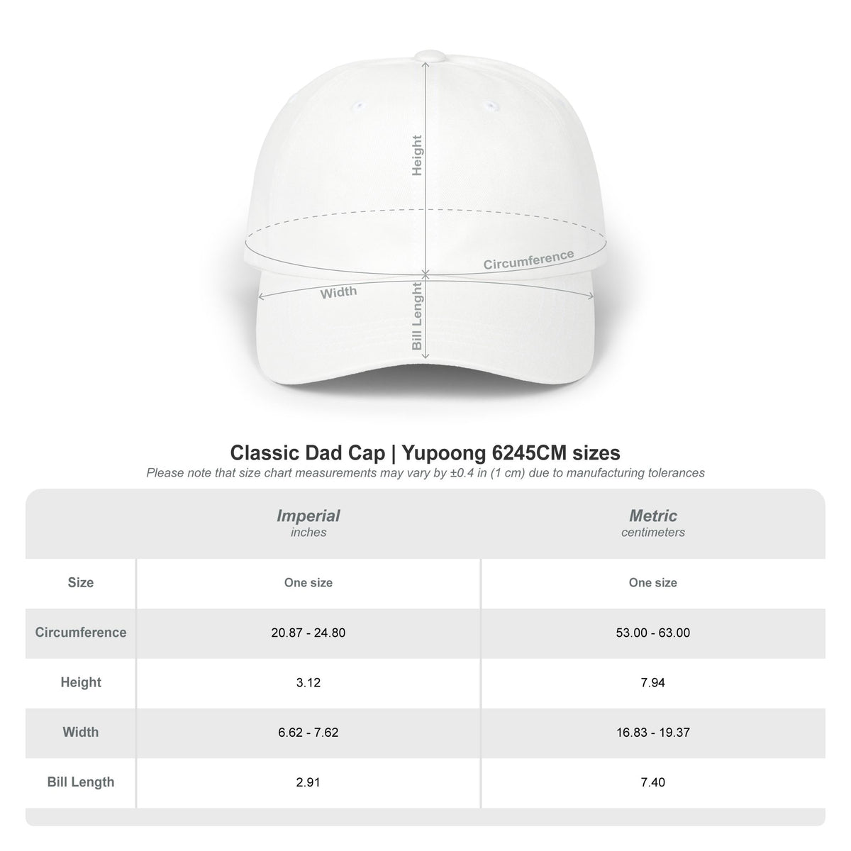 Embroidered Dinking Diva Pickleball Baseball Cap, Leather and Brass Closure - Size Guide - PeaMacTees