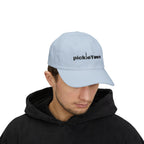 Embroidered PickleTOwn (Toronto) Classic Baseball Hat - 5 Colours Cap - Adjustable Brass Buckle - Light Blue - Model male - PeaMacTees