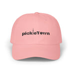 Embroidered PickleTOwn (Toronto) Classic Baseball Hat - 5 Colours Cap - Adjustable Brass Buckle - Pink - Front - PeaMacTees