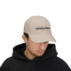 Embroidered PickleTOwn (Toronto) Classic Baseball Hat - 5 Colours Cap - Adjustable Brass Buckle - Stone - Model male - PeaMacTees