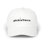 Embroidered PickleTOwn (Toronto) Classic Baseball Hat - 5 Colours Cap - Adjustable Brass Buckle - White - Front - PeaMacTees