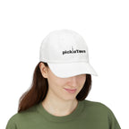 Embroidered PickleTOwn (Toronto) Classic Baseball Hat - 5 Colours Cap - Adjustable Brass Buckle - White - Model - PeaMacTees