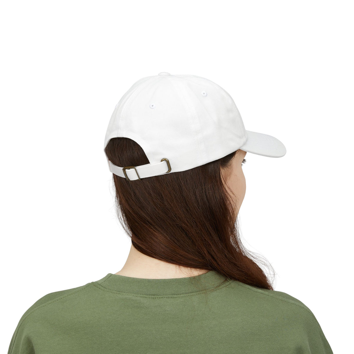 Embroidered PickleTOwn (Toronto) Classic Baseball Hat - 5 Colours Cap - Adjustable Brass Buckle - White - Model back - PeaMacTees