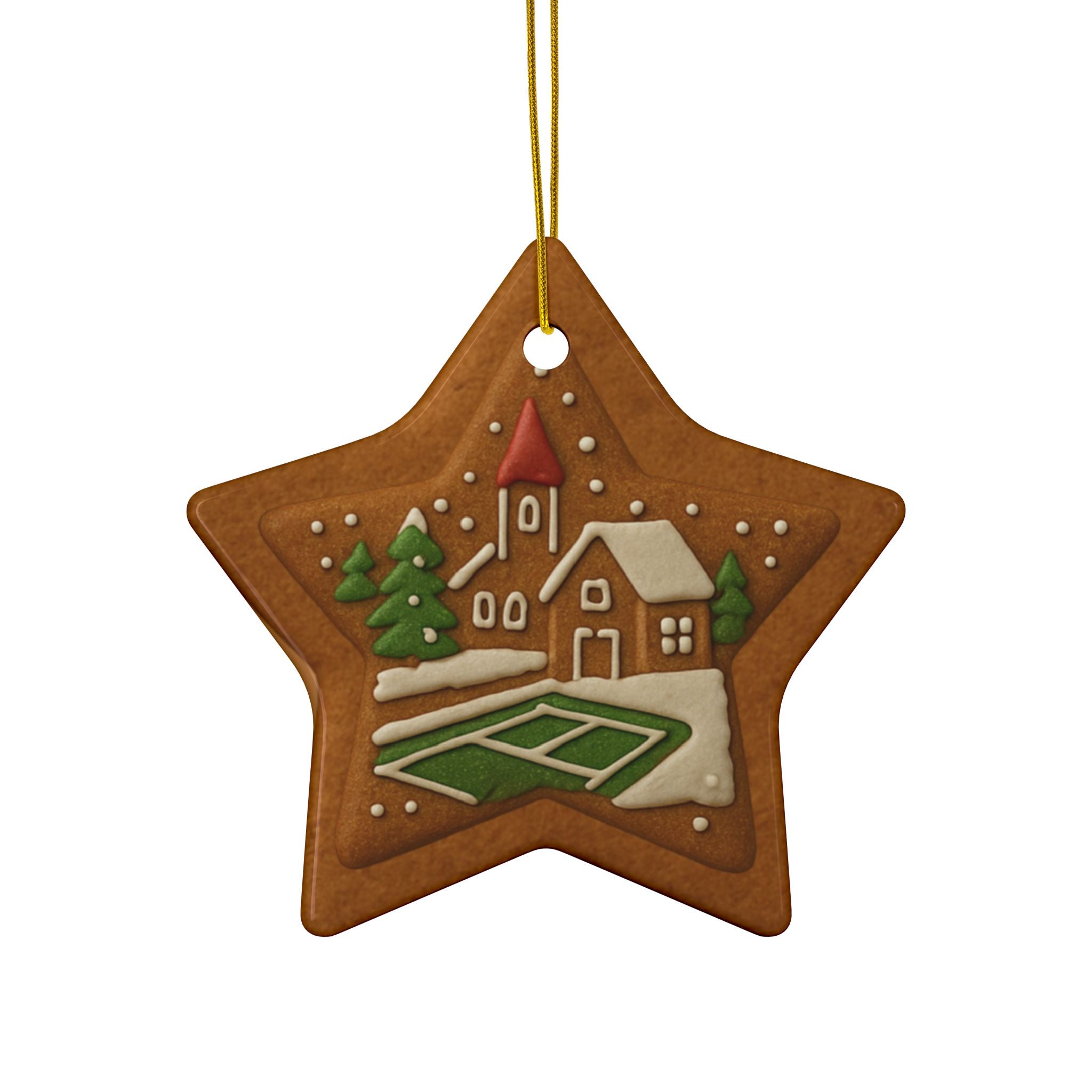 Pickleball Christmas Ornaments | Decorative Gingerbread Style | 4 Festive Holiday Decor Shapes | Gift for Pickler Friends & Family