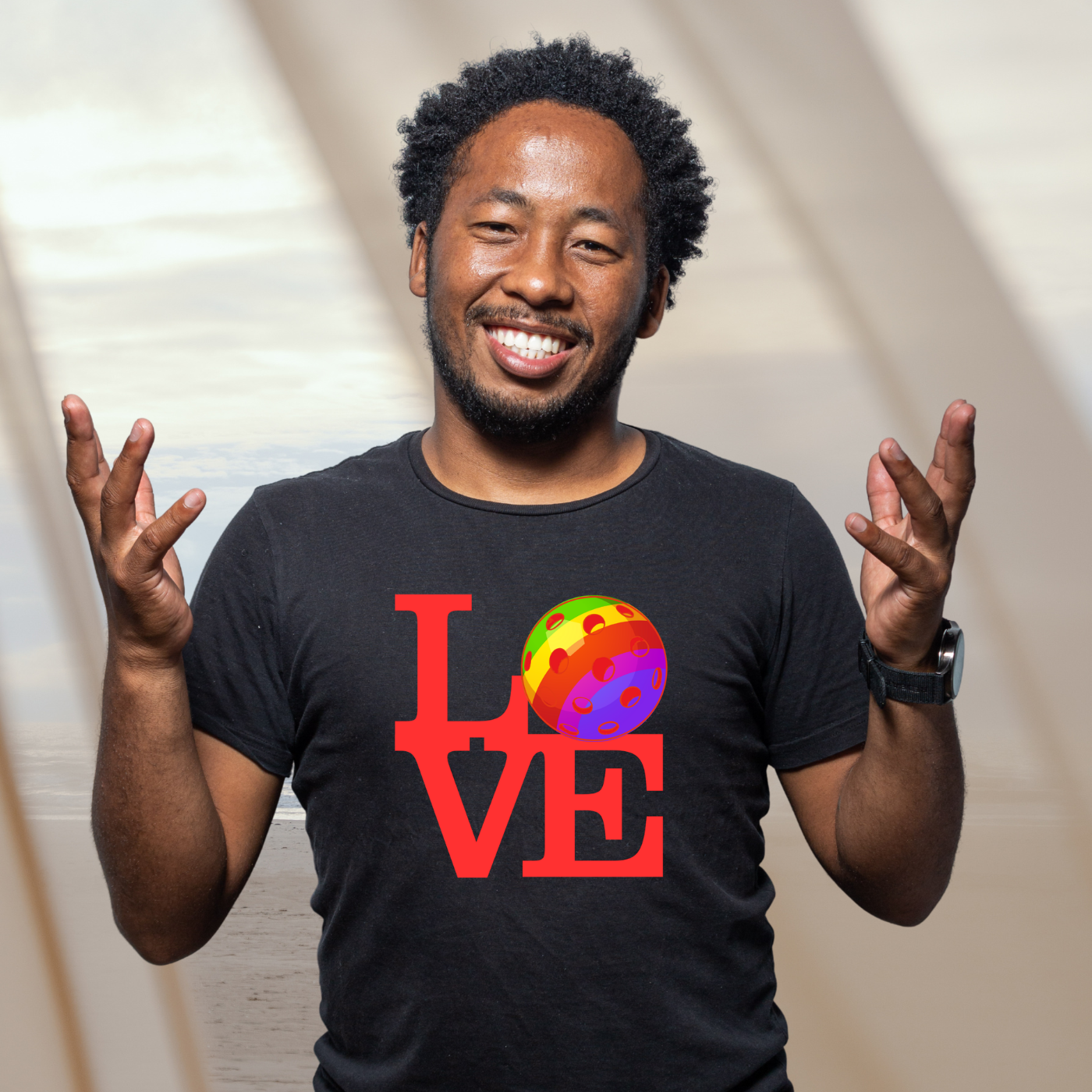 LOVE Pickleball Pride Tee — Rainbow LGBTQ2 T-Shirt