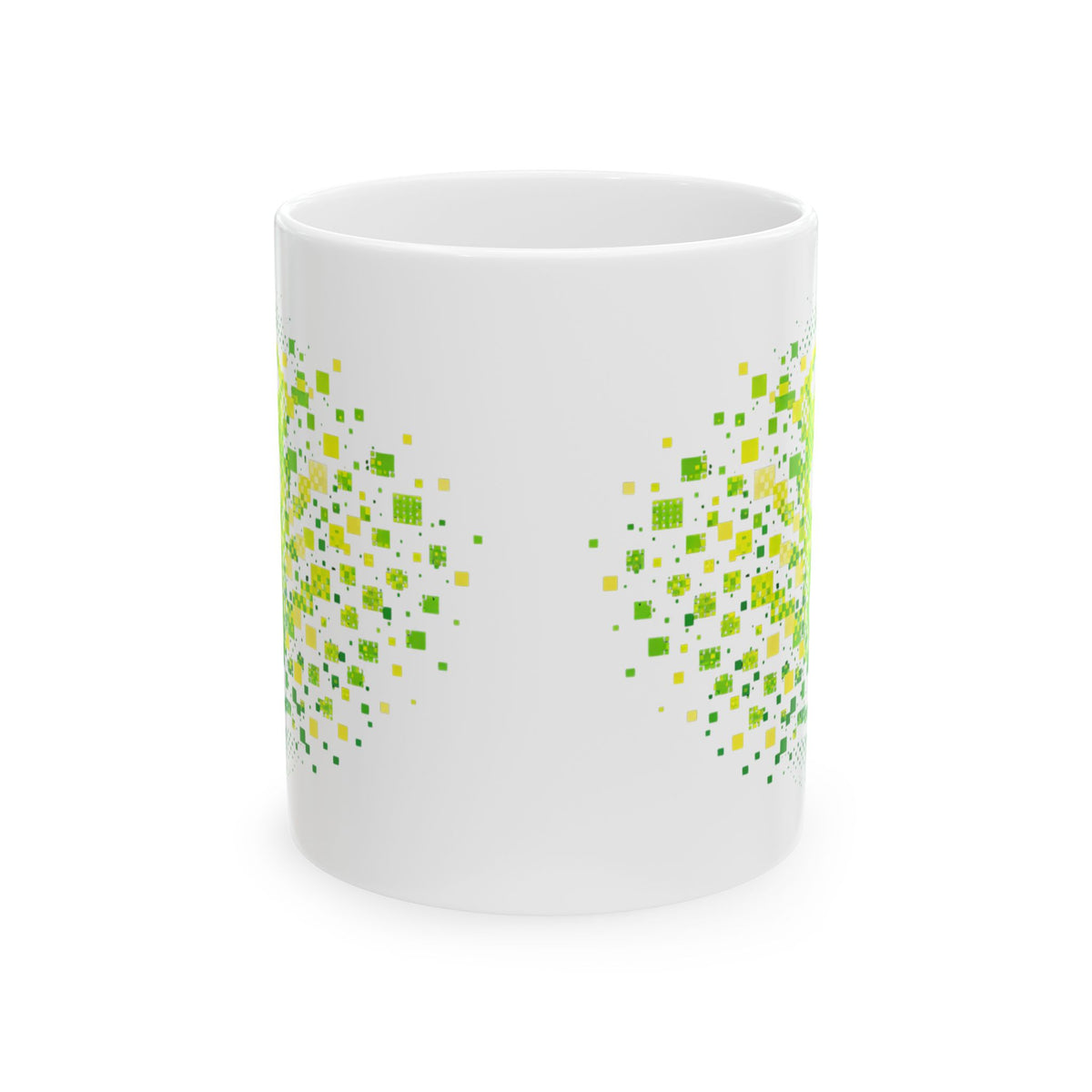 Matrix Burst Green Pickleball Ceramic Mug — Retro Exploding Pickleball Design (11oz & 15oz) - Image 4 - PeaMacTees