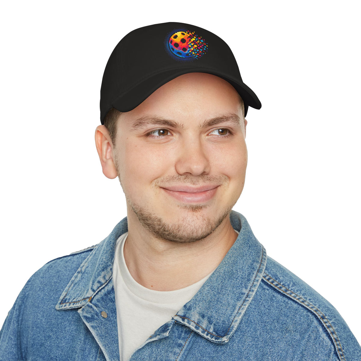 Matrix Burst Pickleball Baseball Cap - Black - Model - PeaMacTees
