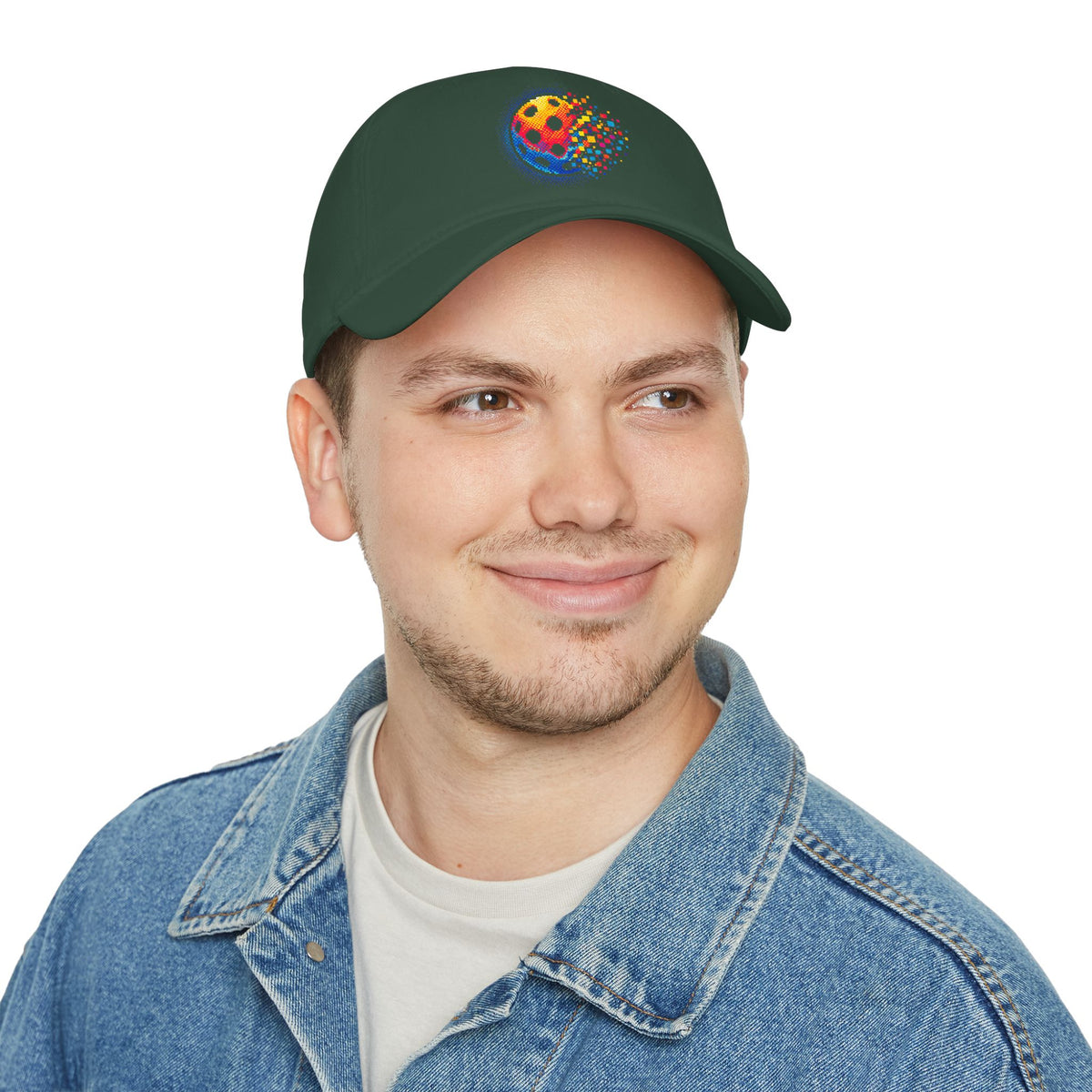 Matrix Burst Pickleball Baseball Cap - Dark Green - Model - PeaMacTees