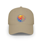 Matrix Burst Pickleball Baseball Cap - Khaki - Front - PeaMacTees