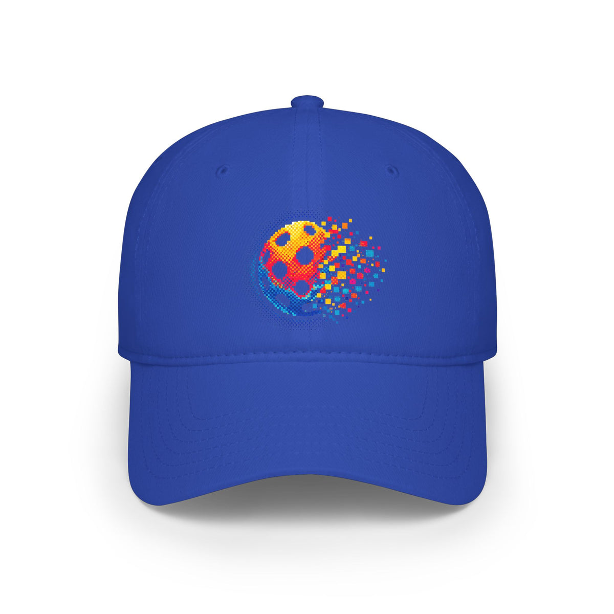 Matrix Burst Pickleball Baseball Cap - Royal - Front - PeaMacTees