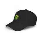 Matrix Burst Pickleball Cap Neon Green — Low Profile Cotton Baseball Hat - Black - Side - PeaMacTees