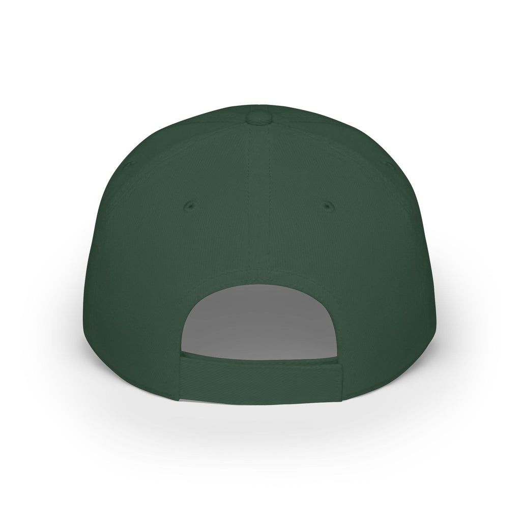 Matrix Burst Pickleball Cap Neon Green — Low Profile Cotton Baseball Hat - Dark Green - Back - PeaMacTees